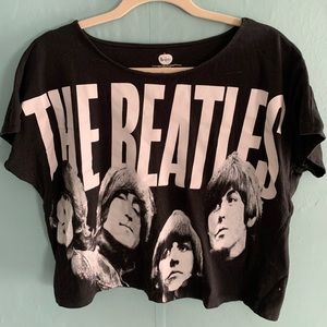 Beatles Crop Top T Shirt